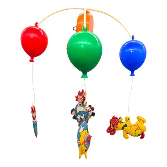 Dolly Toy Raggedy Ann & Andy Musical Mobile No. 613 Bobbs-Merrill 1980 Nursery - Picture 6 of 16